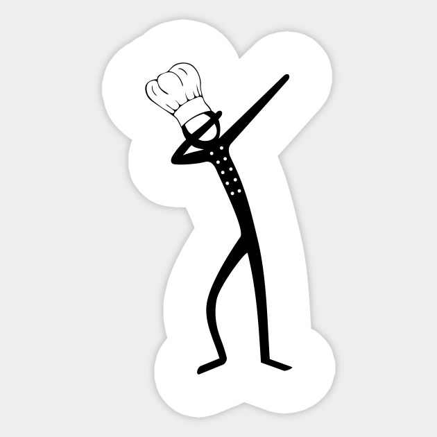 Dabbing Stick Figure - Chef Cook